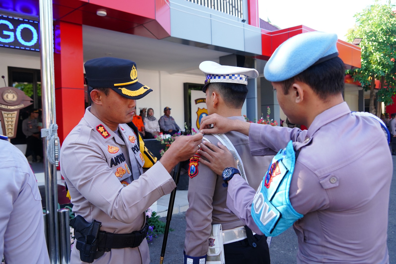 Polres Ponorogo saat gelar pasukan untuk Operasi Patuh Semeru 2024.